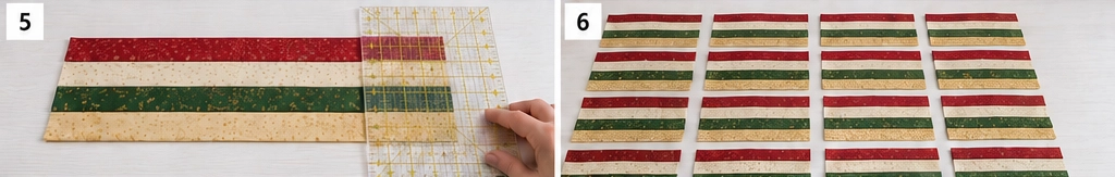 Rail Fence Jelly Roll Christmas Quilt