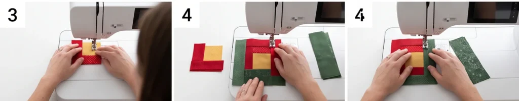 Red and Green Log Cabin Jelly Roll Quilt for Timeless Holiday Style