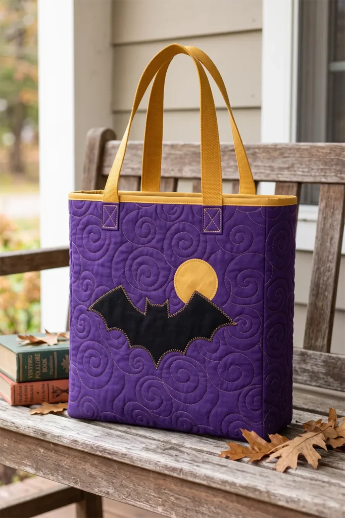 Reversible Quilted Halloween and Fall Harvest Totes