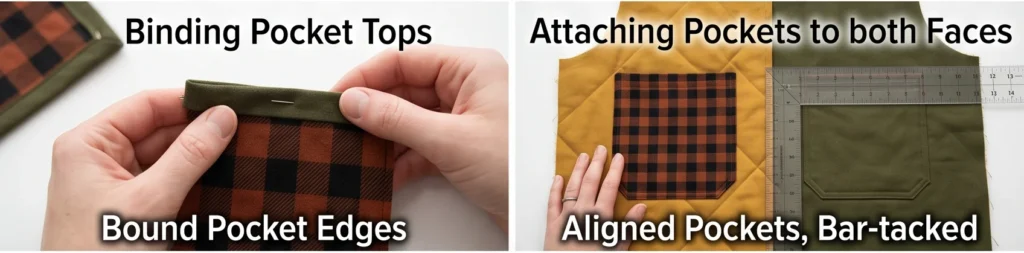 Reversible Quilted Jacket in Plaid and Solid for Versatile Fall Style