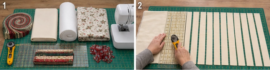 Scrappy Jelly Roll Christmas Throw for Colorful Holiday Comfort
