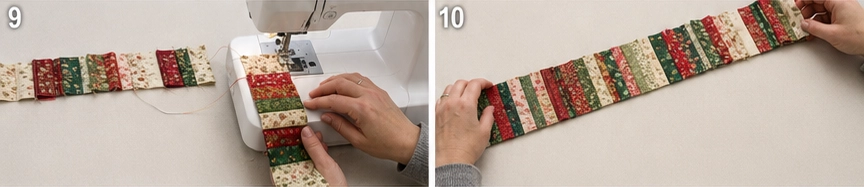 Scrappy Jelly Roll Christmas Throw for Colorful Holiday Comfort