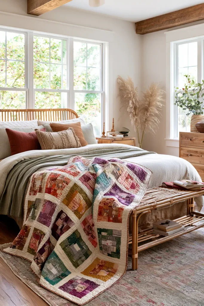 Scrappy Layer Cake Throw Quilt for Vibrant, Colorful Style
