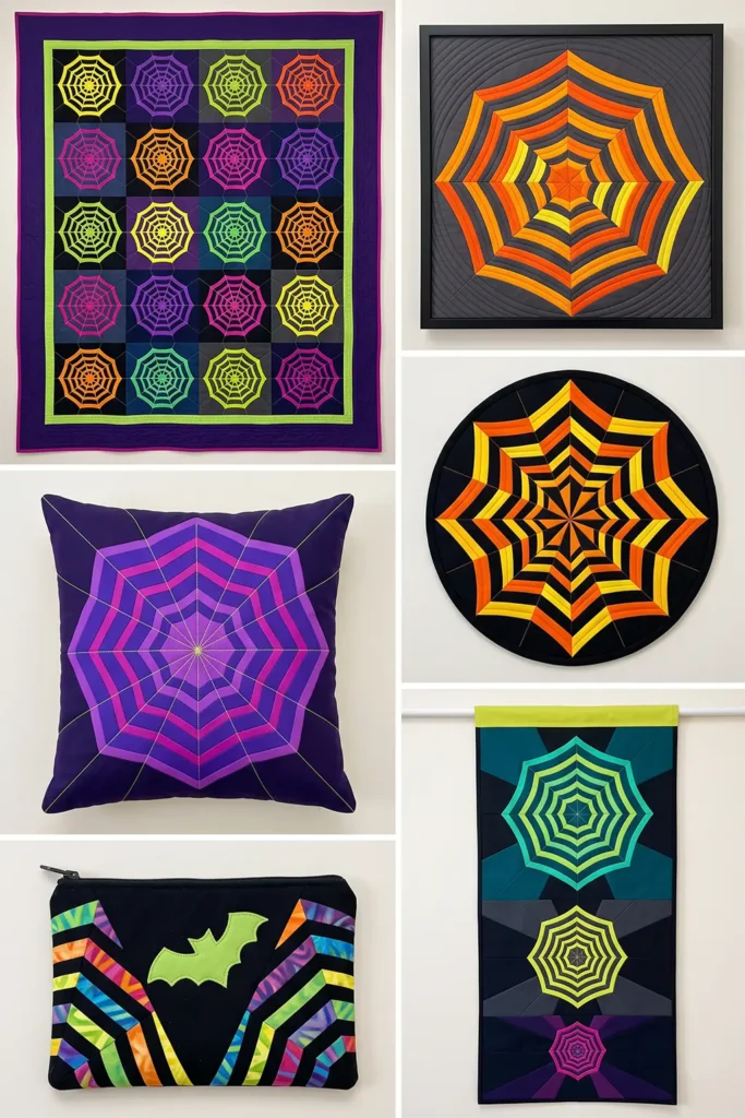 Spider Web Quilt Blocks with Foundation Paper Piecing