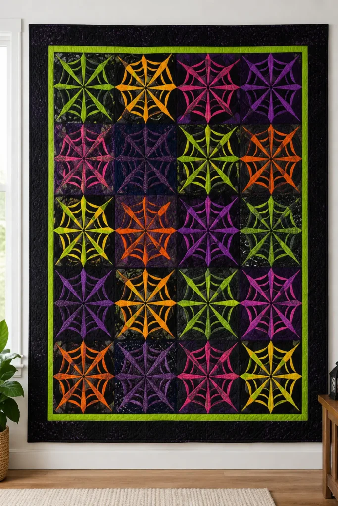 Spider Web Quilt Blocks with Foundation Paper Piecing