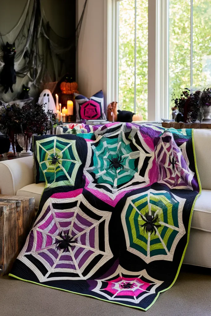 Spider Web Quilt Blocks with Foundation Paper Piecing