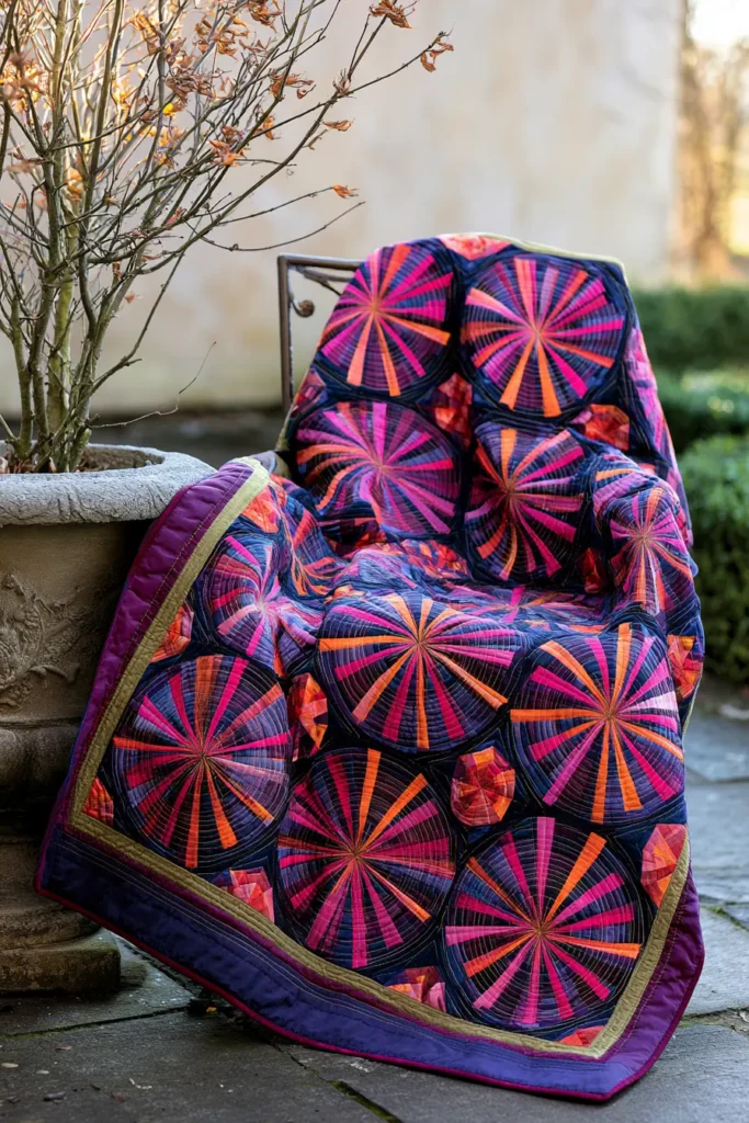 Spider Web Quilt Blocks with Foundation Paper Piecing