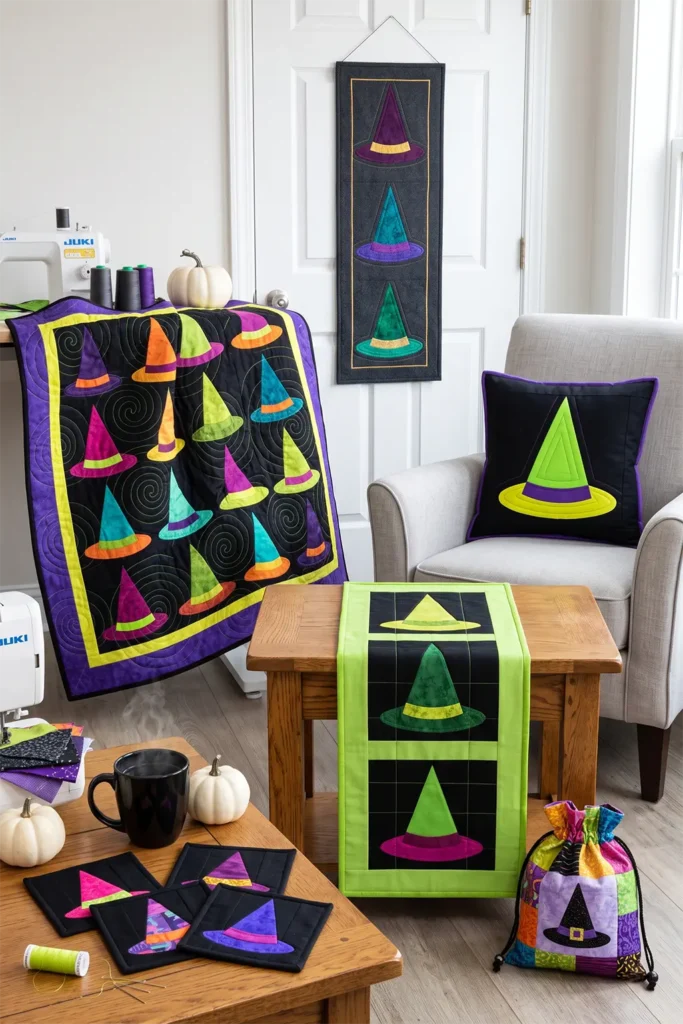 Witch Hat Quilt Block Patterns for Spooky Charm