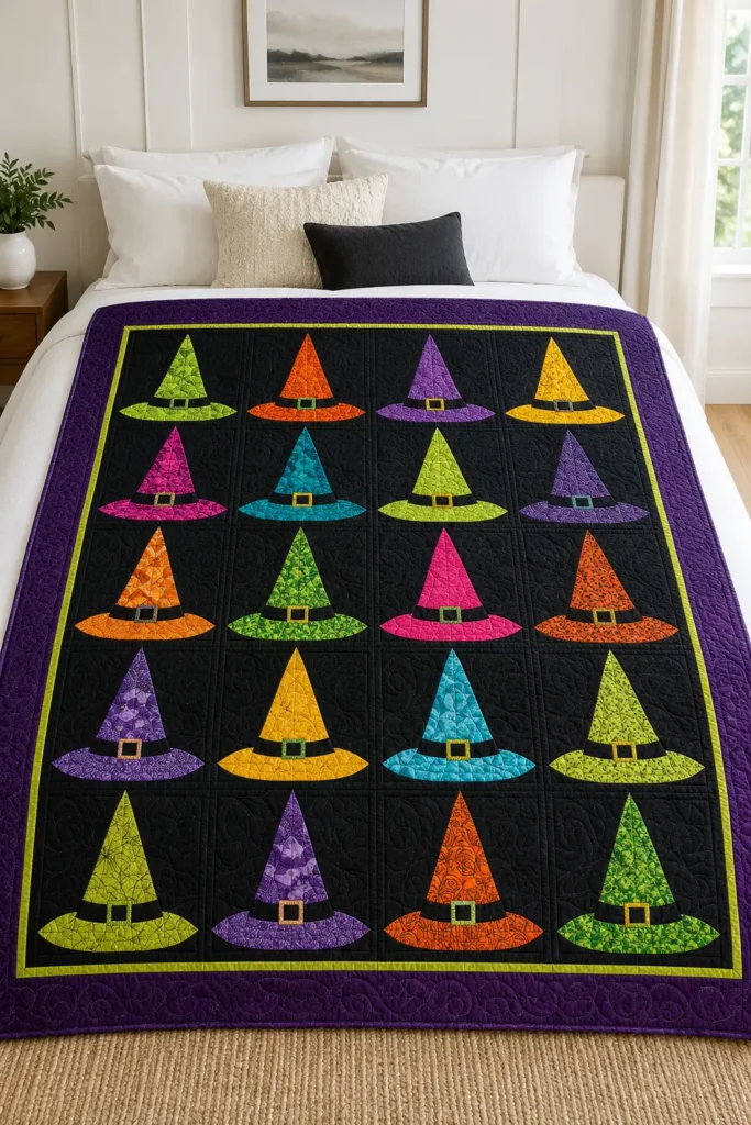 Witch Hat Quilt Block Patterns for Spooky Charm