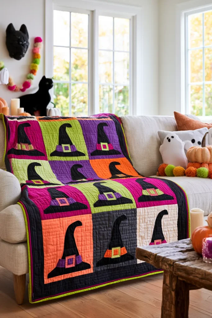 Witch Hat Quilt Block Patterns for Spooky Charm