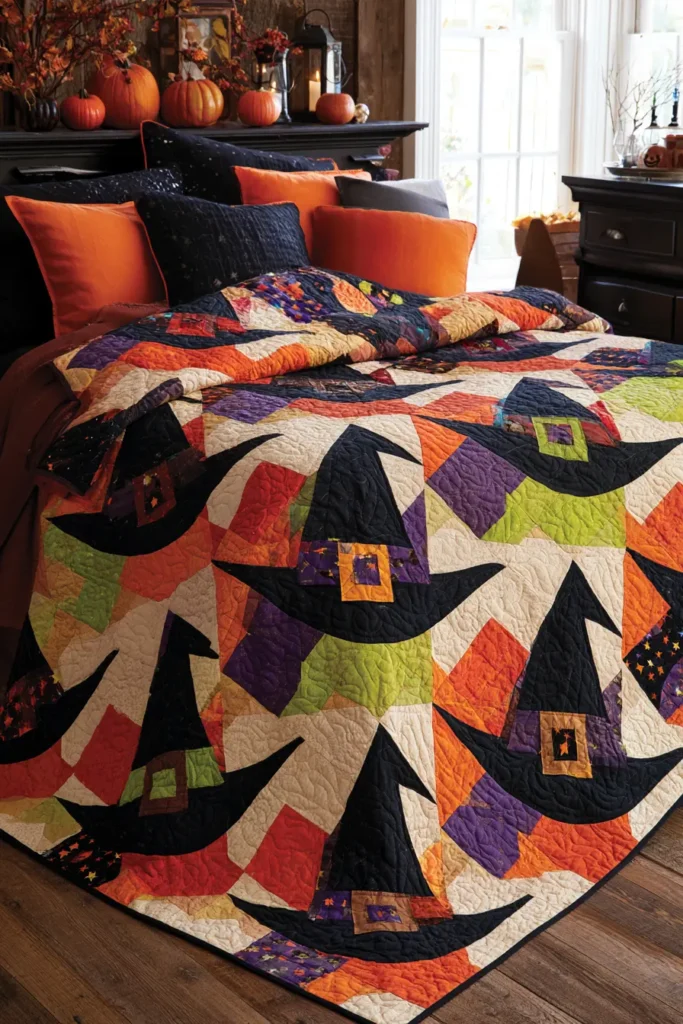 Witch Hat Quilt Block Patterns for Spooky Charm
