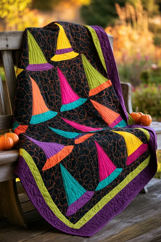 Witch Hat Quilt Block Patterns for Spooky Charm