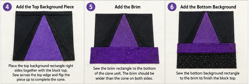 Witch Hat Quilt Block Patterns for Spooky Charm