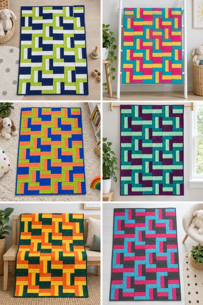 Baby Rail Fence Quilt