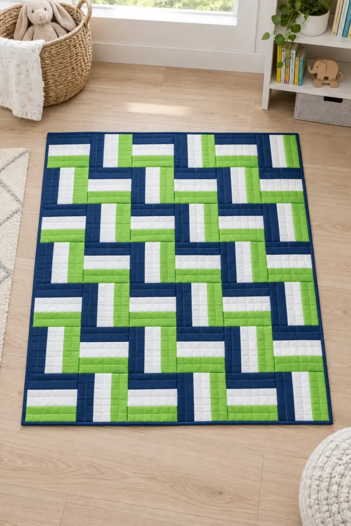 Baby Rail Fence Quilt