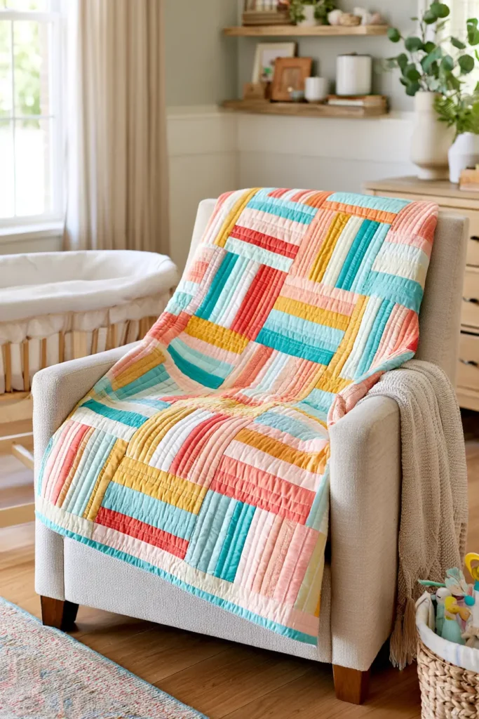 Baby Rail Fence Quilt