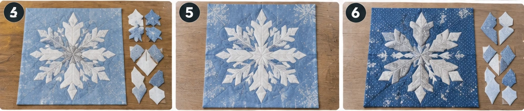 Blue and Silver Snowflake Quilted Christmas Throw
