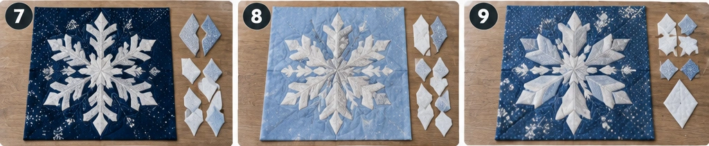 Blue and Silver Snowflake Quilted Christmas Throw