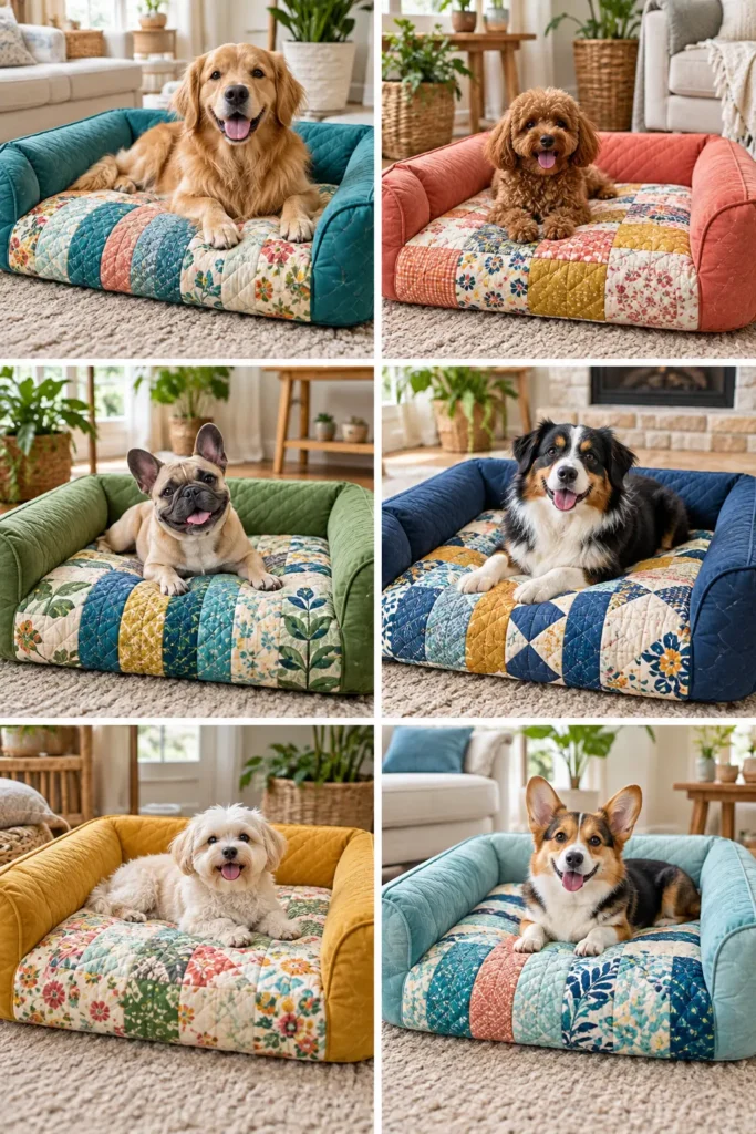 Bolster Quilted Dog Bed