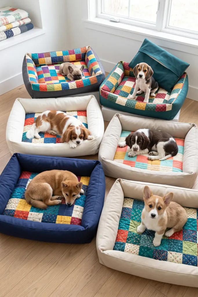 Bolster Quilted Dog Bed
