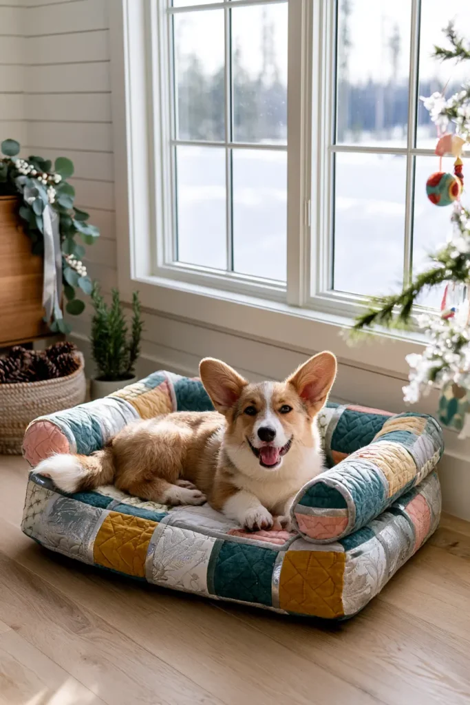 Bolster Quilted Dog Bed