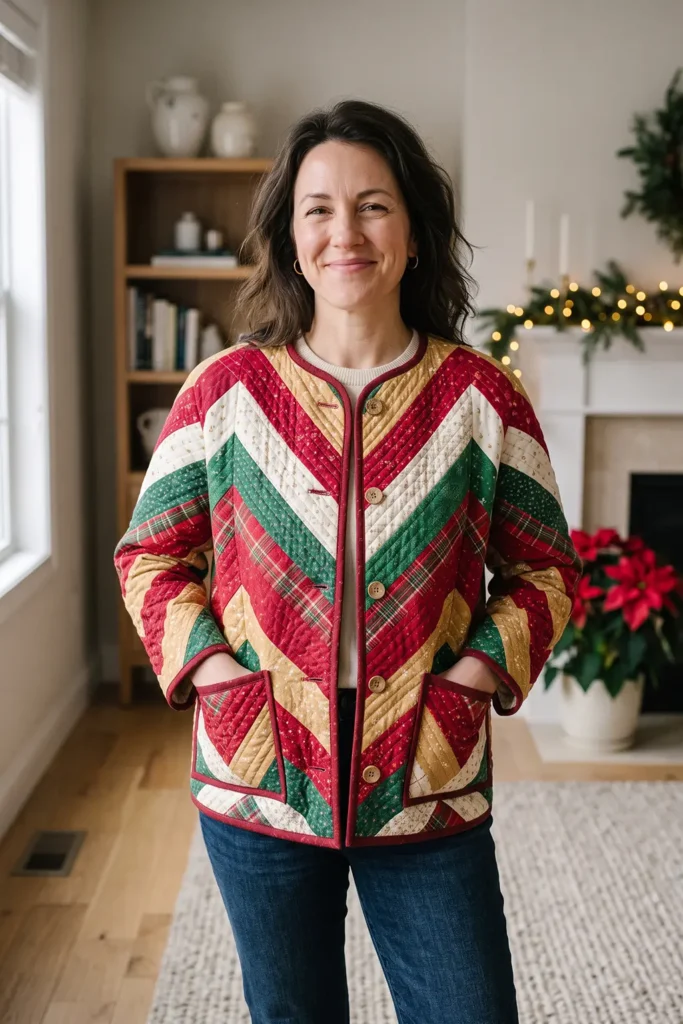 Chevron Jelly Roll Christmas Jacket