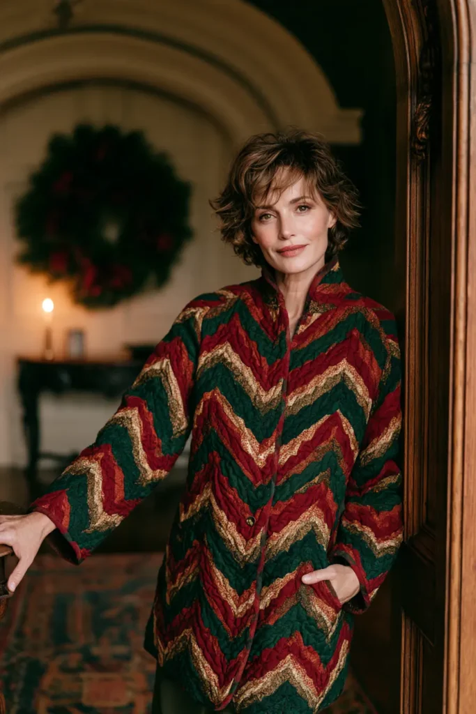 Chevron Jelly Roll Christmas Jacket