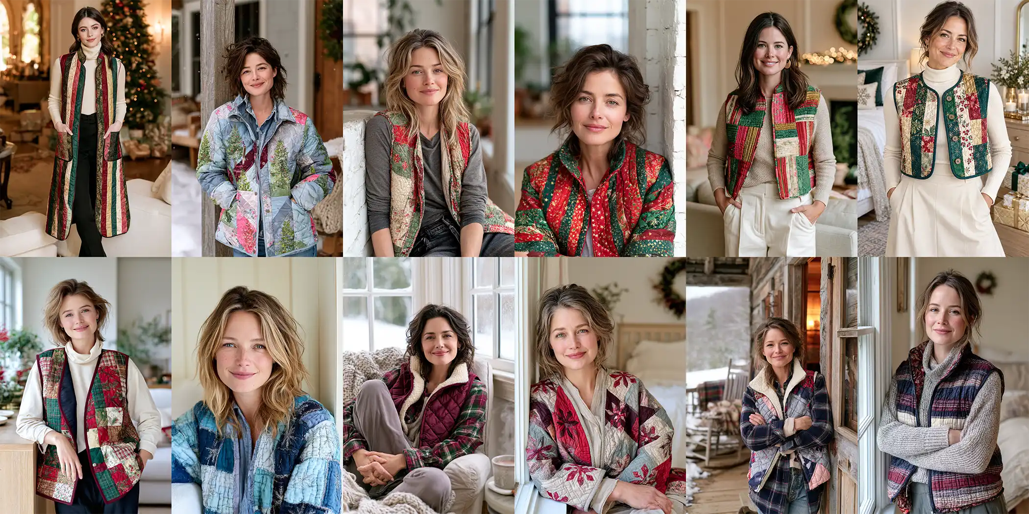 Christmas Quilted Jackets and Vests