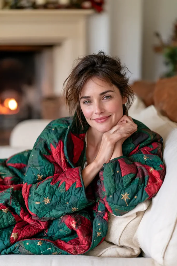 Christmas Tree Patchwork Quilted Jacket