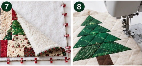 Christmas Tree Patchwork Quilted Jacket