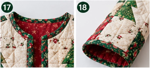 Christmas Tree Patchwork Quilted Jacket