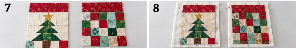 Christmas Tree Patchwork Quilted Stocking