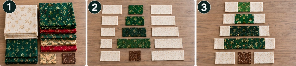 Christmas Tree Quilted Table Runner