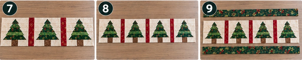 Christmas Tree Quilted Table Runner