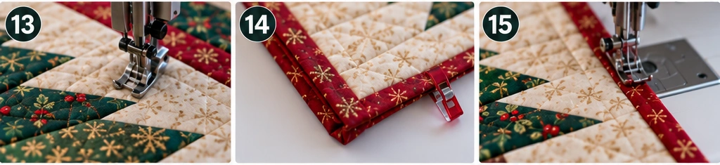 Christmas Tree Quilted Table Runner