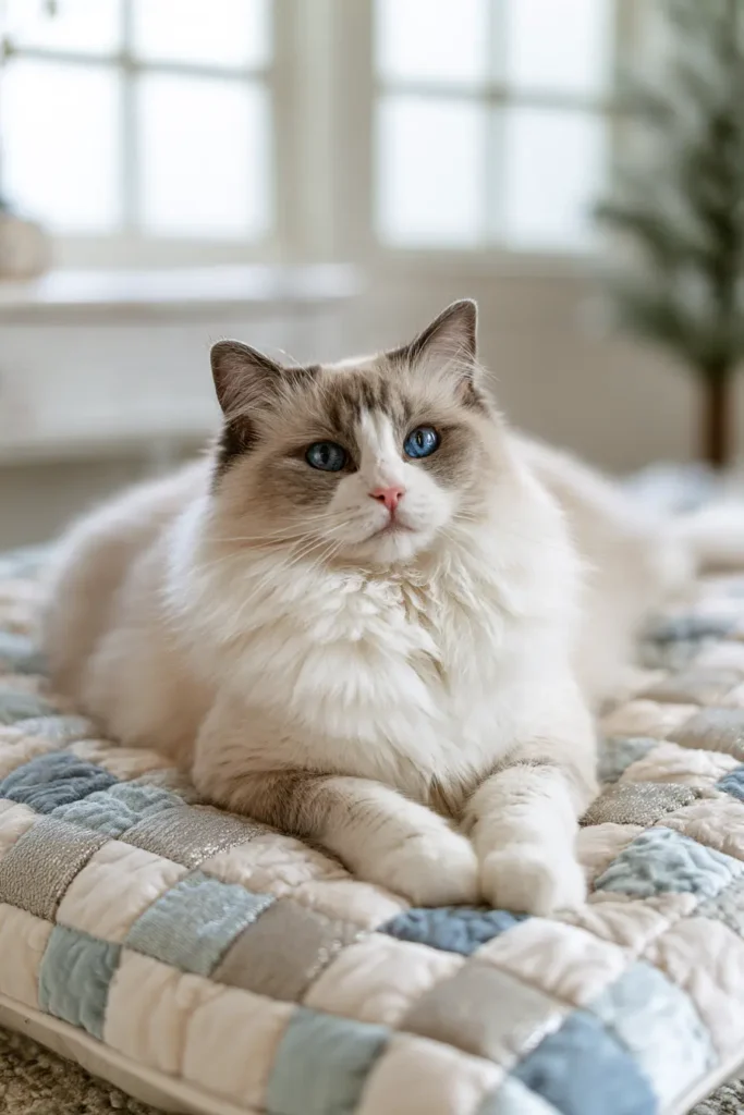 Classic Patchwork Quilted Cat Bed