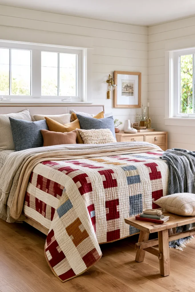 Classic Three-Strip Rail Fence Quilt