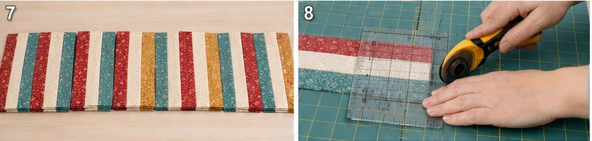 Classic Three-Strip Rail Fence Quilt