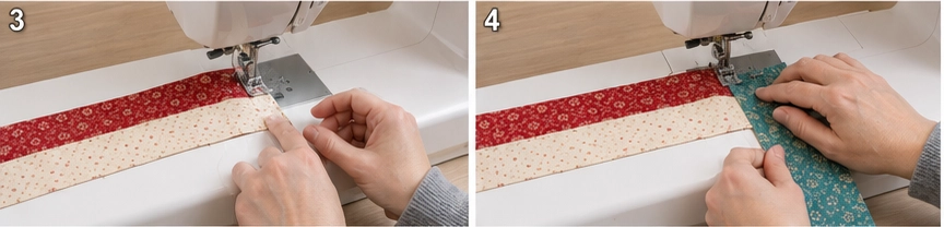 Classic Three-Strip Rail Fence Quilt