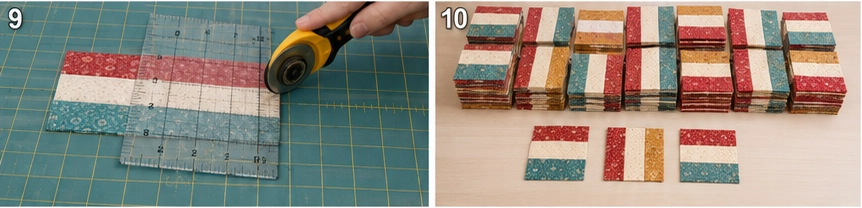 Classic Three-Strip Rail Fence Quilt