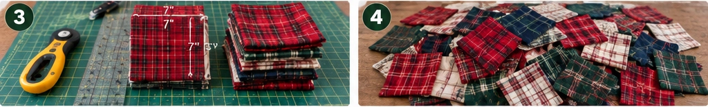Cozy Plaid Flannel Quilted Christmas Throw
