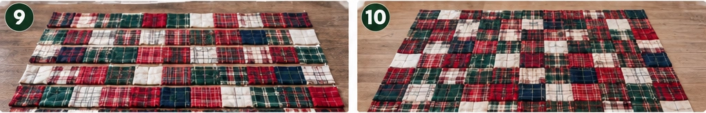 Cozy Plaid Flannel Quilted Christmas Throw