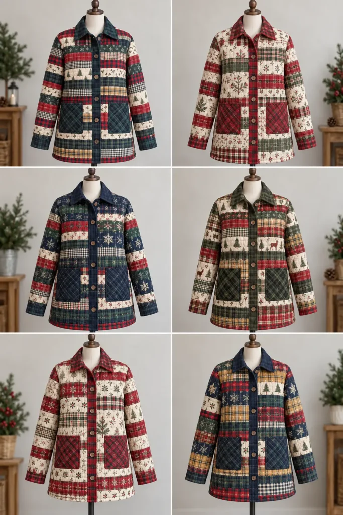 Cozy Plaid and Check Jelly Roll Christmas Shacket