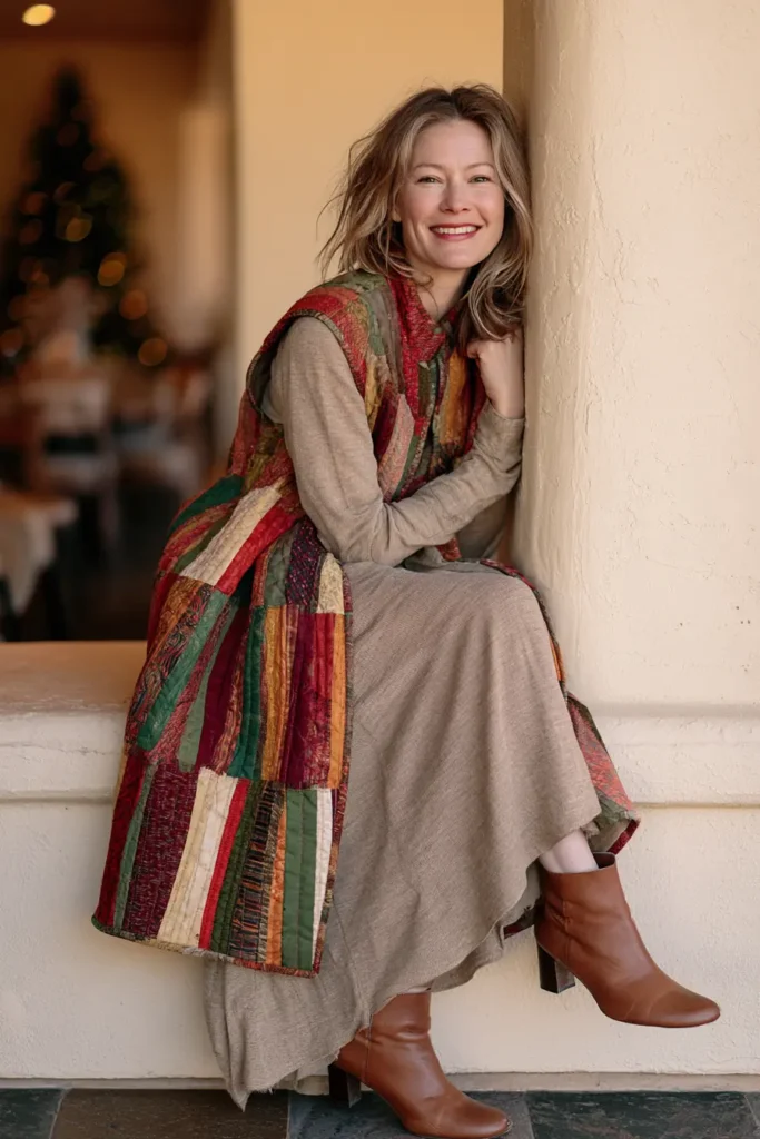 Cropped Jelly Roll Christmas Vest