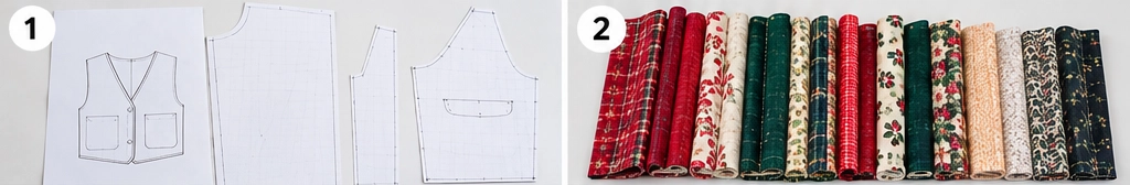 Cropped Jelly Roll Christmas Vest
