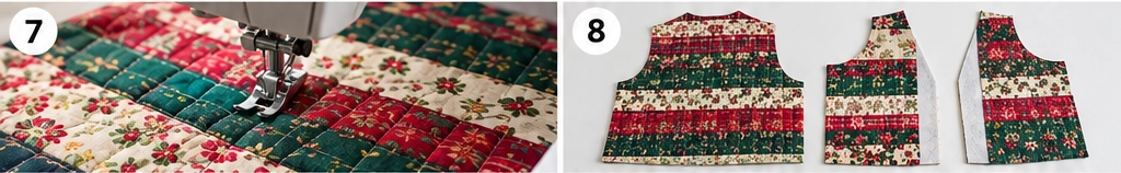 Cropped Jelly Roll Christmas Vest