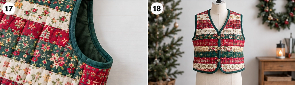 Cropped Jelly Roll Christmas Vest