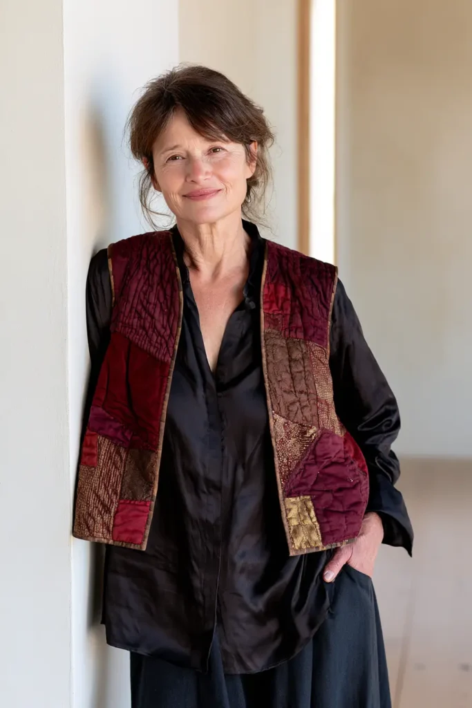 Cropped Quilted Vest for Holiday Party