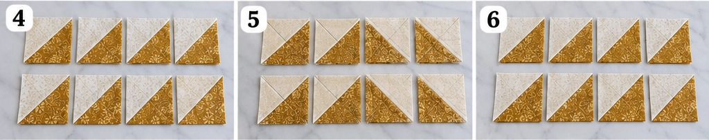 Elegant Gold and Cream Quilted Christmas Table Runners