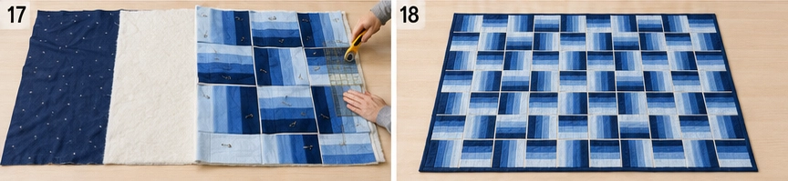Four-Strip Rail Fence Quilt